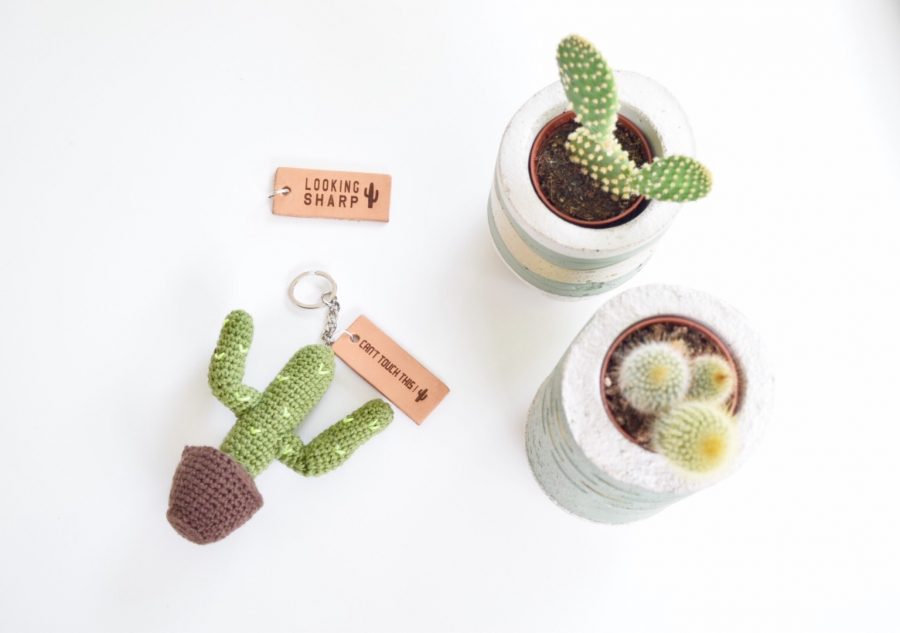 samenvoegen wassen kiezen Cactus sleutelhanger haken! - Happy Handmade living