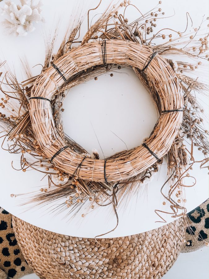 DIY stoere droogbloemen krans - Handmade living